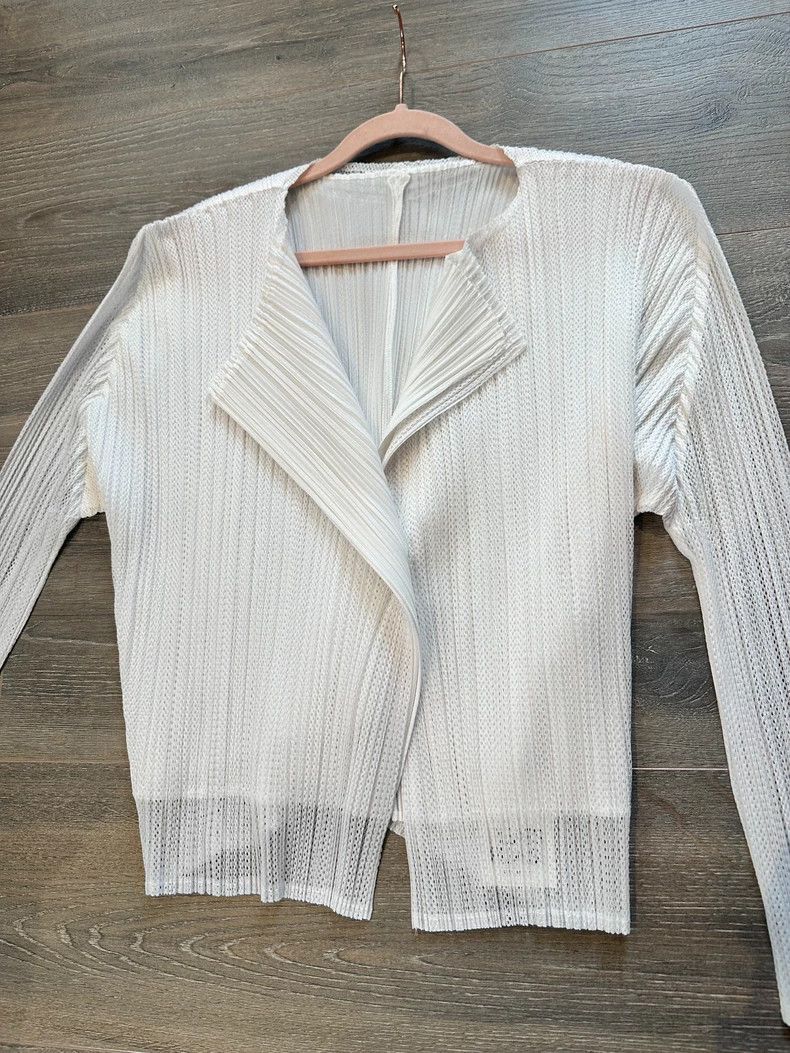 Issey Miyake Issey Miyake size:3 A white hollowed-out coat Size M / US 6-8 / IT 42-44 - 8 Thumbnail