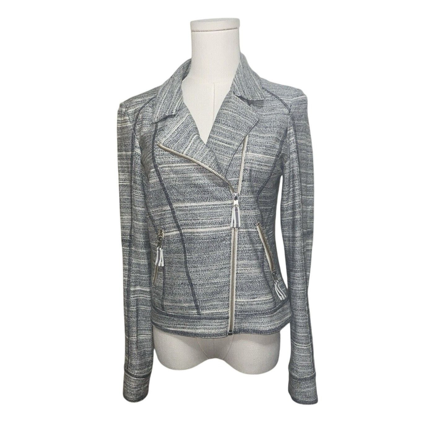 Anthropologie by Anthropologie Gray Asymmetrical Zip Moto Jacket XS Size XS / US 0-2 / IT 36-38 - 1 Thumbnail
