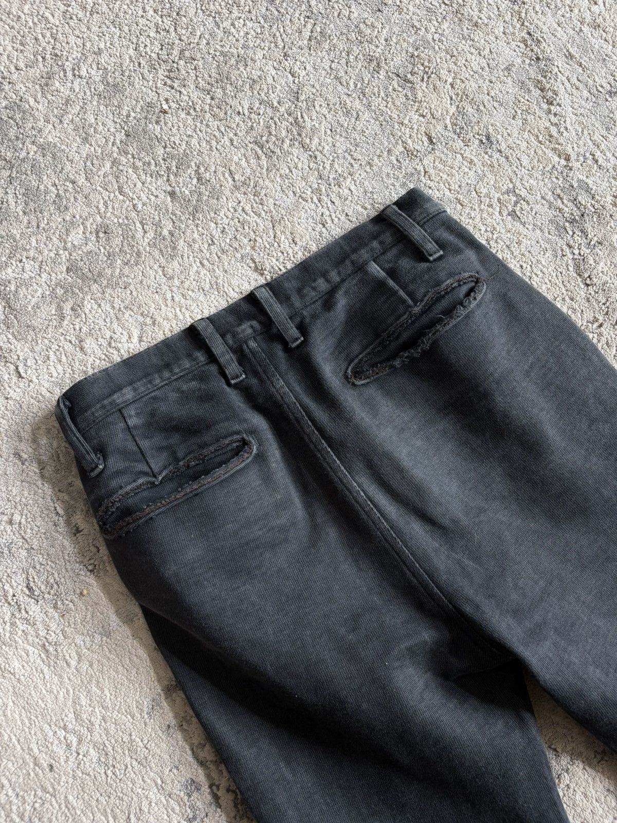 Japanese Brand Acanthus - Charcoal Curve Leg Cutoff Denim Size US 30 / EU 46 - 7 Thumbnail