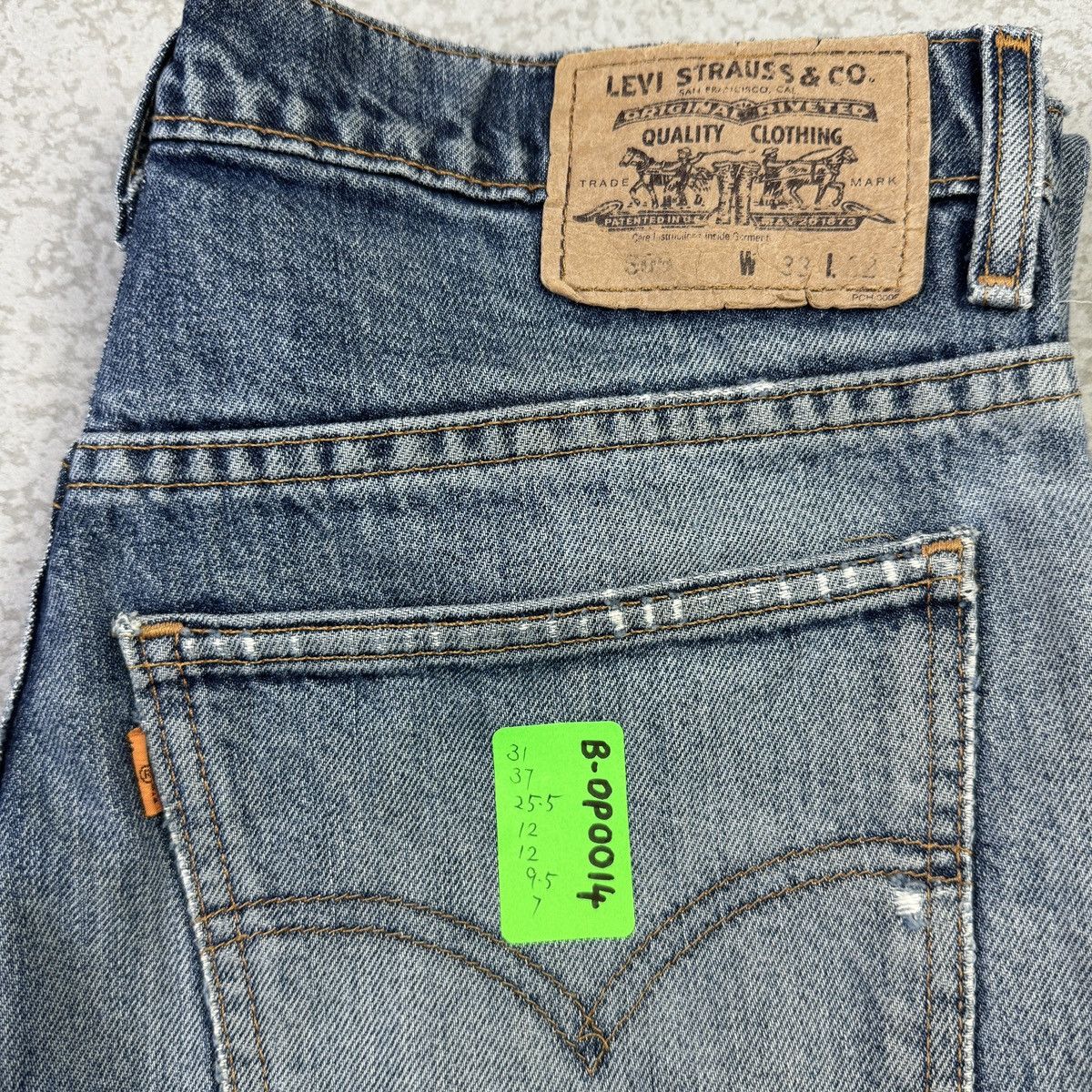 If Six Was Nine × Levi's × Vintage 💥Vintage 90s Levis 609 Orange Tab Distressed Ripped Jean Size US 31 - 14 Thumbnail