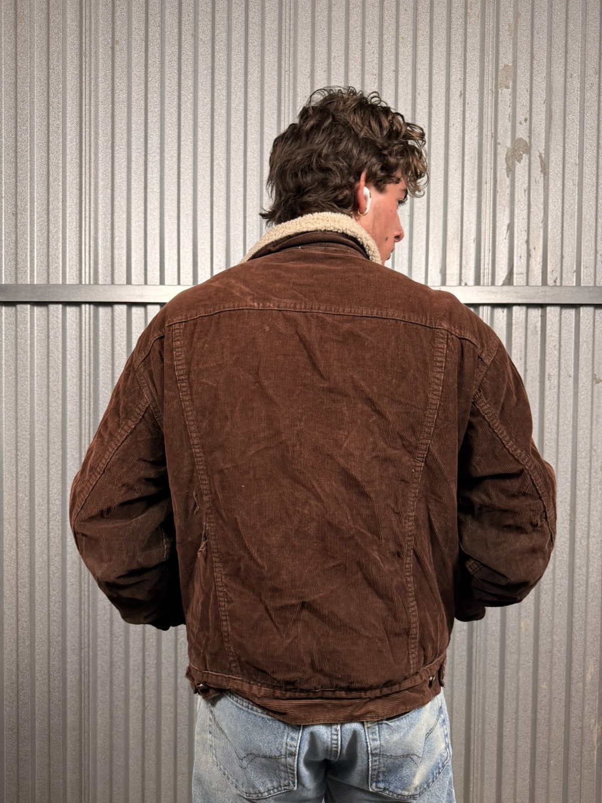 Levi's 90s Vintage Levis Mocha Distressed corduroy Cowboy Jacket Size US L / EU 52-54 / 3 - 5 Thumbnail