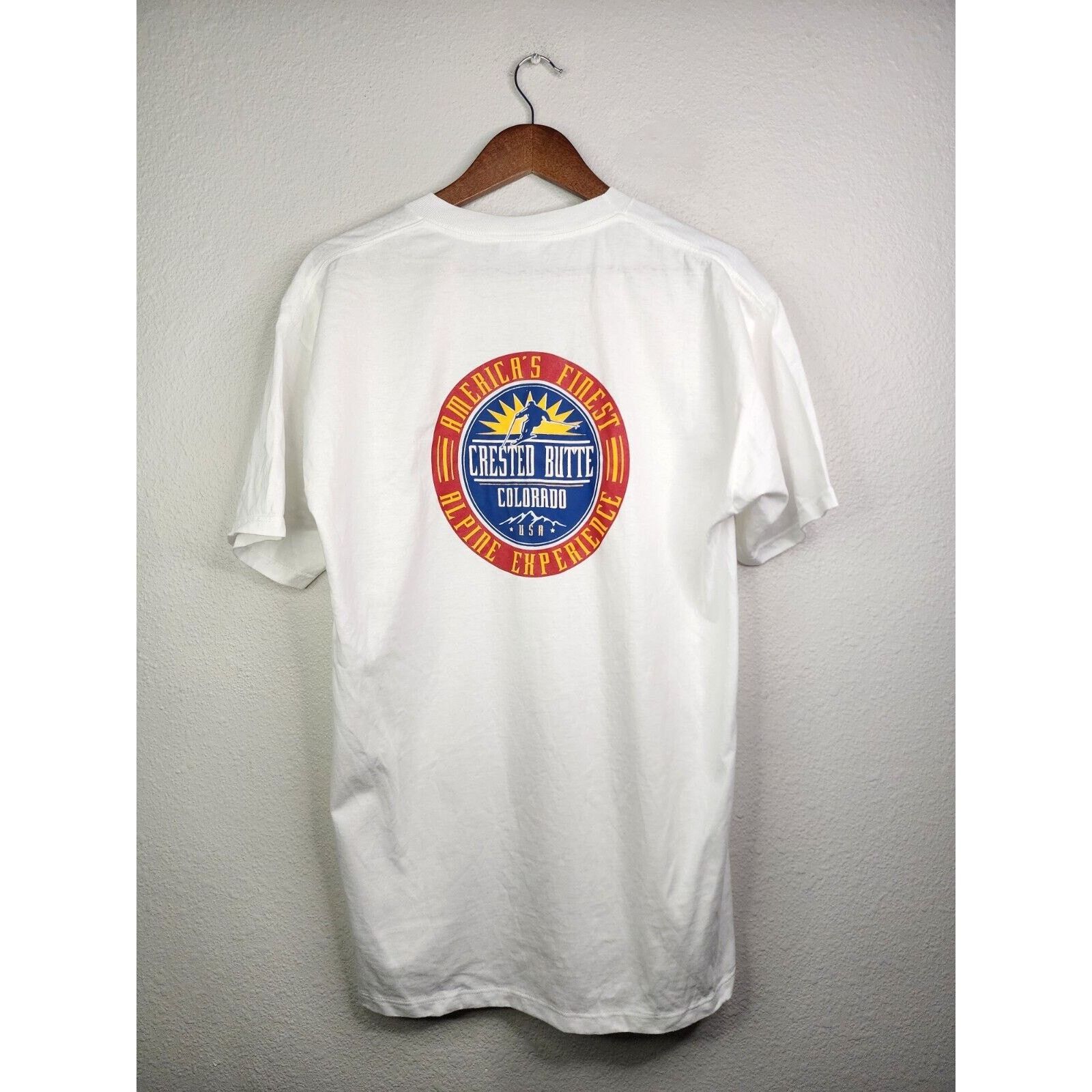 Jerzees Vintage Crested Butte Shirt Finest Alpine Experience L Tee Size US L / EU 52-54 / 3 - 1 Thumbnail
