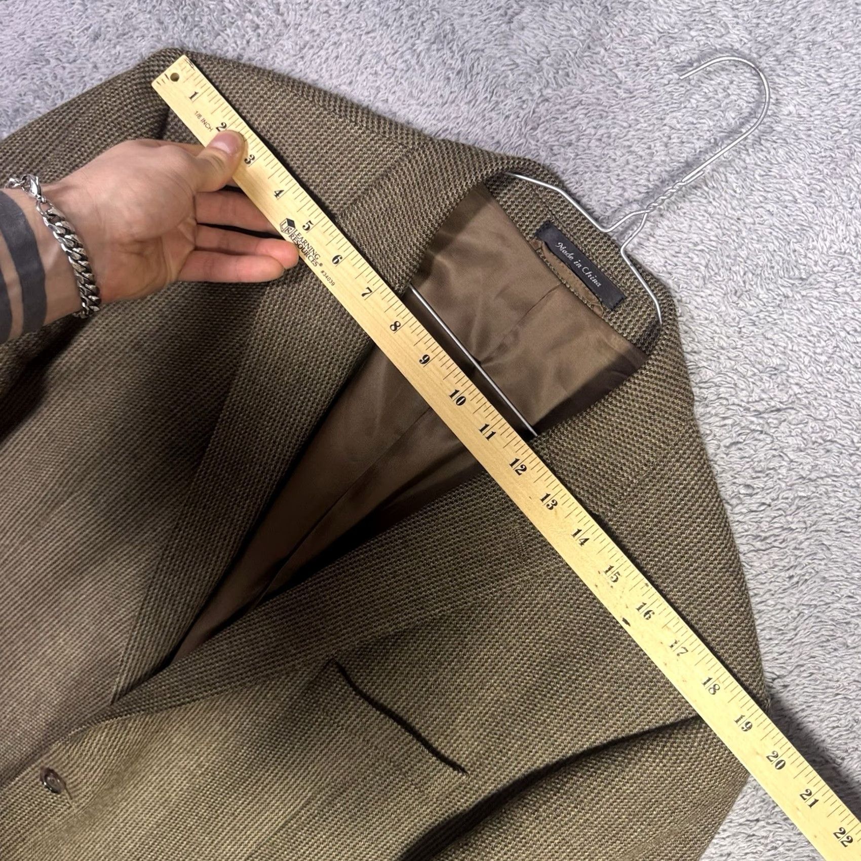 Ralph Lauren Ralph Lauren Blazer Mens 46L Black Label Tweed 100% Wool Slim Sport Coat Jacket Coat Blazer Notch Lapel Two-Button Four-Button Vintage? Size 46R - 5 Thumbnail