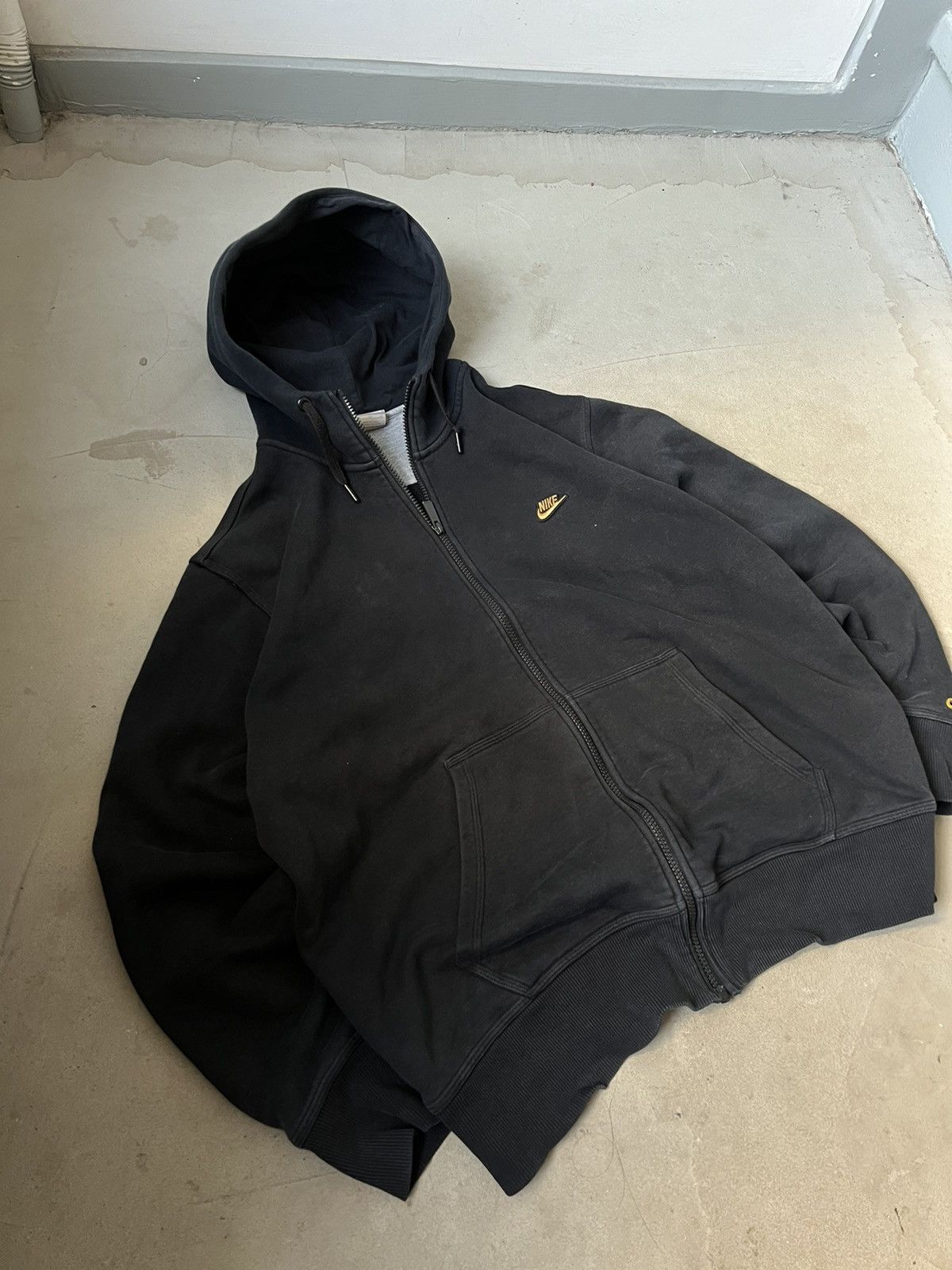 Nike × Vintage Vintage Nike zip hoodie rap oversize hoodie big logo Size US XL / EU 56 / 4 - 1 Thumbnail