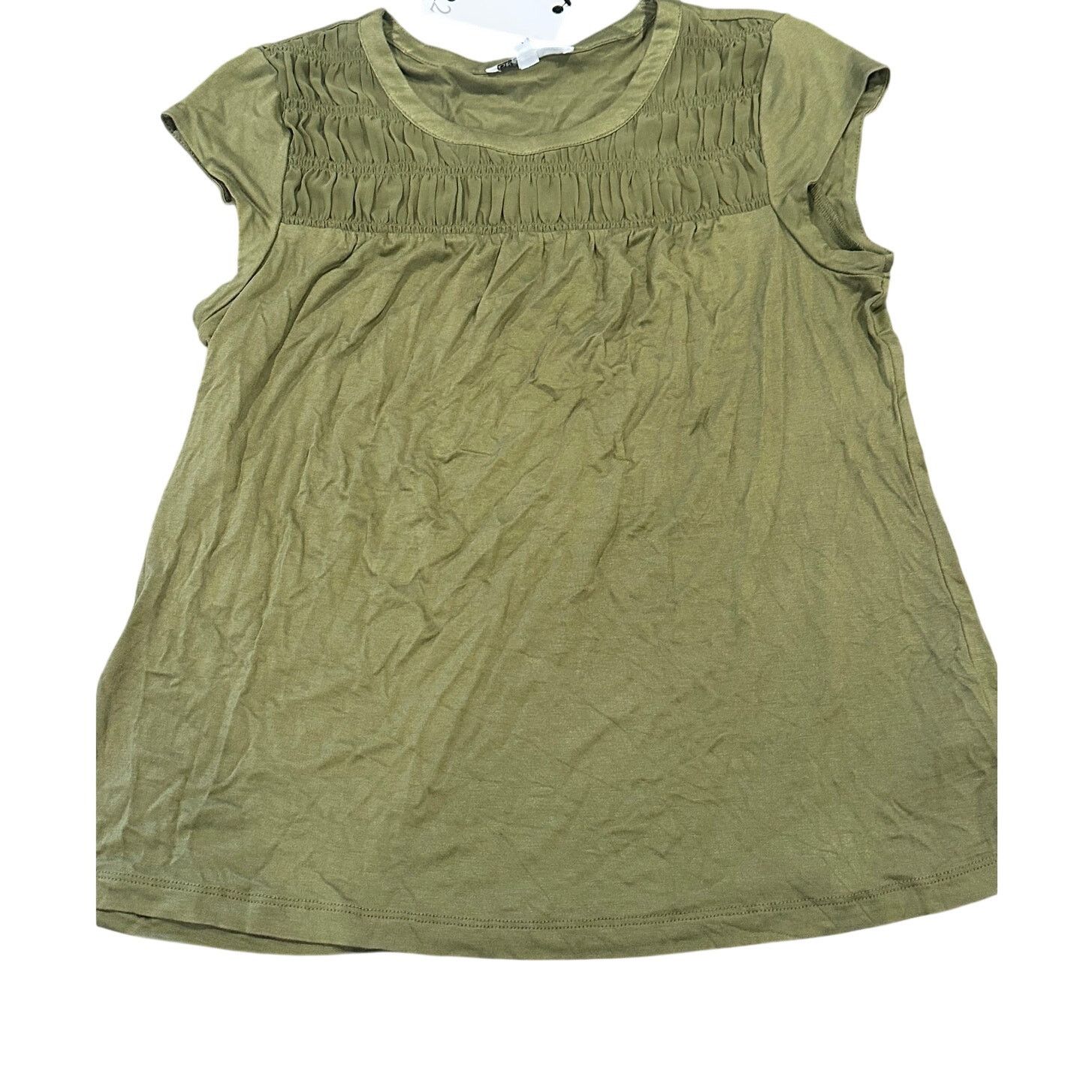Other DR2 By Daniel Rainn Women's Olive Green Smocked Blouse S NWT Size S / US 4 / IT 40 - 3 Thumbnail