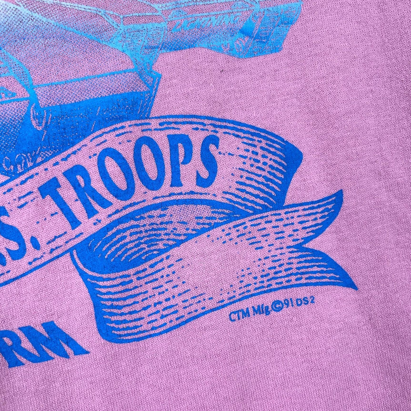 Vintage VINTAGE Stedman Desert Storm Shirt Men XL Pink Tee 90s USA Rolling Thunder Single Stitch Shirt Mens Pink 90s Desert Storm Graphic Print Size XL Size US XL / EU 56 / 4 - 4 Thumbnail