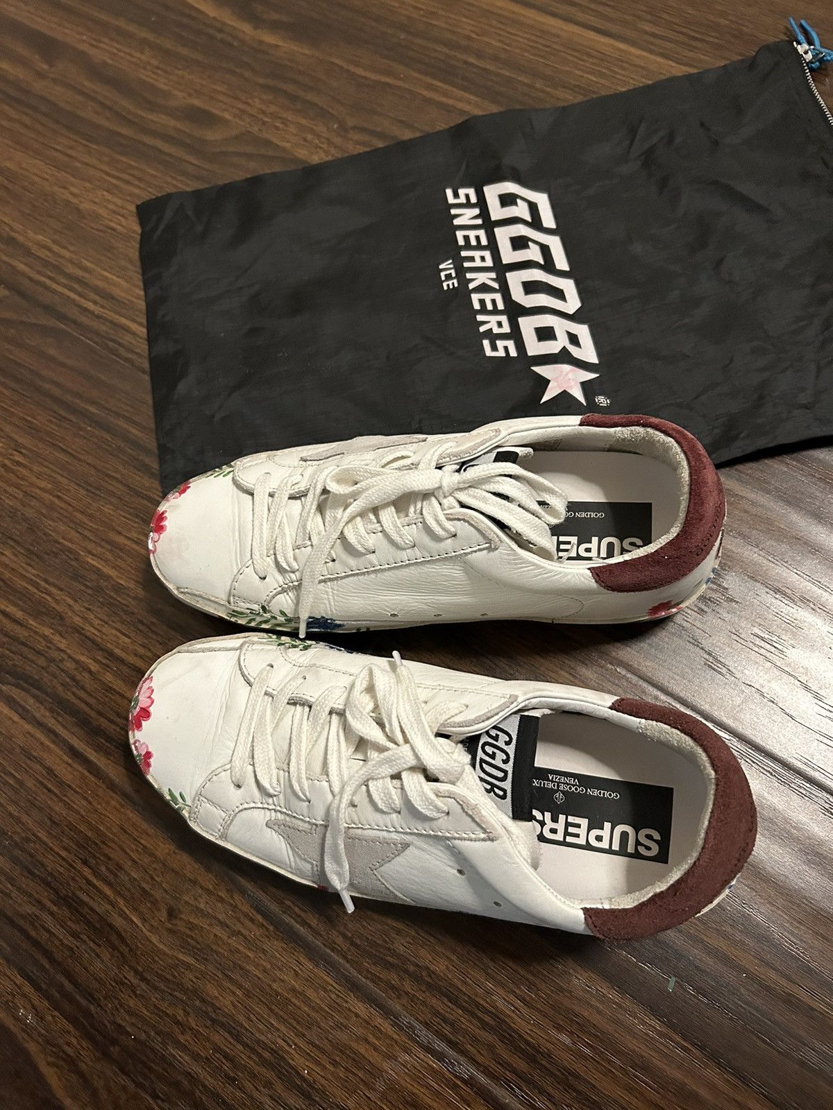 Golden Goose Golden Goose superstar floral painted retro sneakers size 36 Size US 6 / IT 36 - 4 Thumbnail
