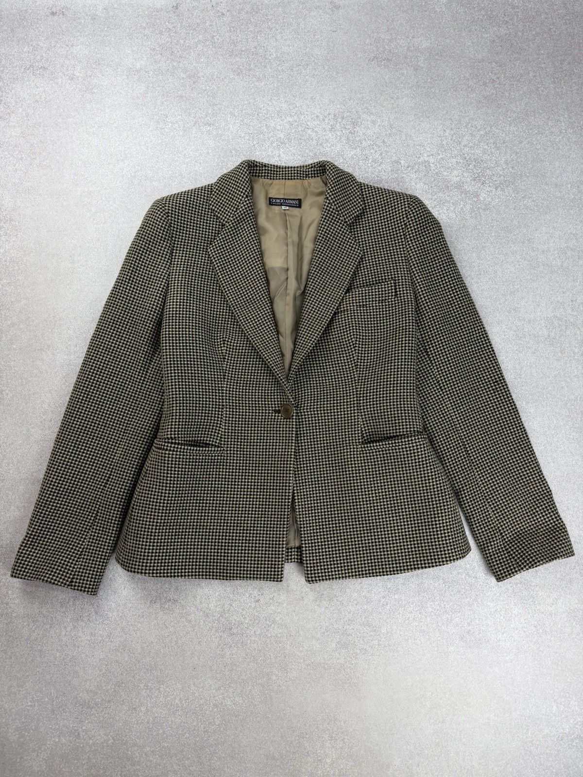 Giorgio Armani Vintage Giorgio Armani Classic Houndstooth Blazer Size 46 Size L / US 10 / IT 46 - 1 Thumbnail