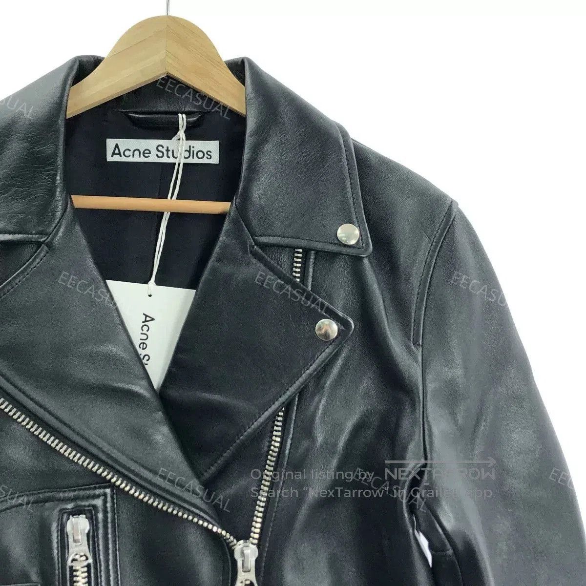 Acne Studios Black Leather Biker Jacket for Women. Size XXS / US 00 / IT 34 - 3 Thumbnail