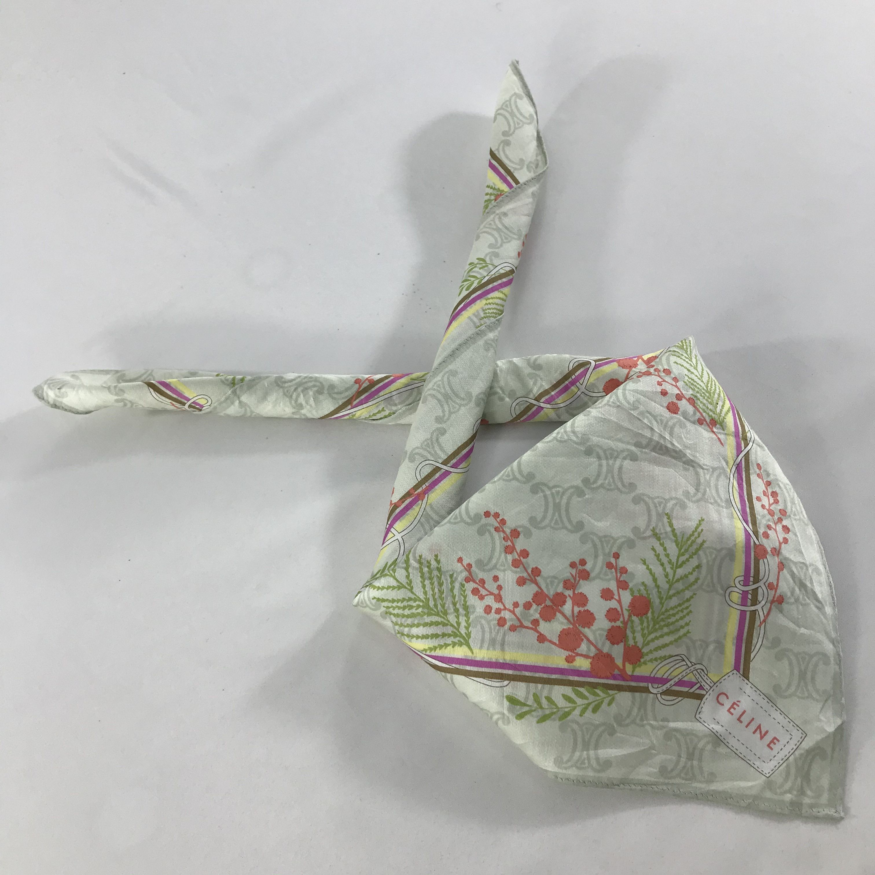 Celine × Vintage Celine Bandana / Handkerchief / Neckerchief - S1433 Size ONE SIZE - 4 Thumbnail