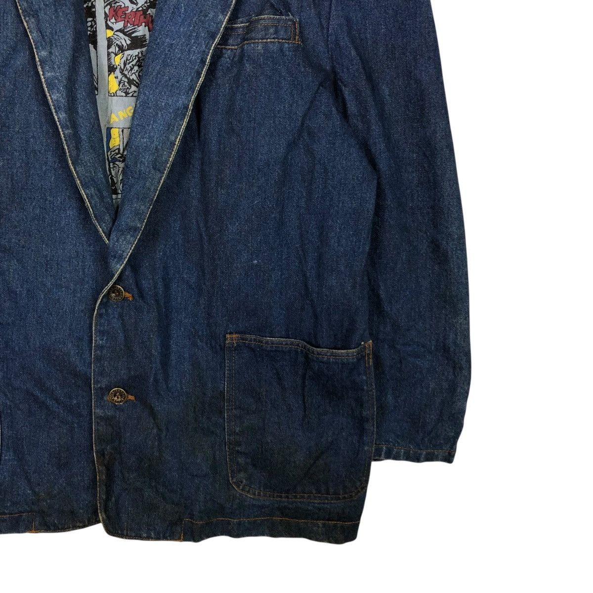 Hysteric Glamour 🔥VINTAGE CHORE WORK DENIM JACKET CARTOON BLANKET 1996 Size US M / EU 48-50 / 2 - 8 Thumbnail