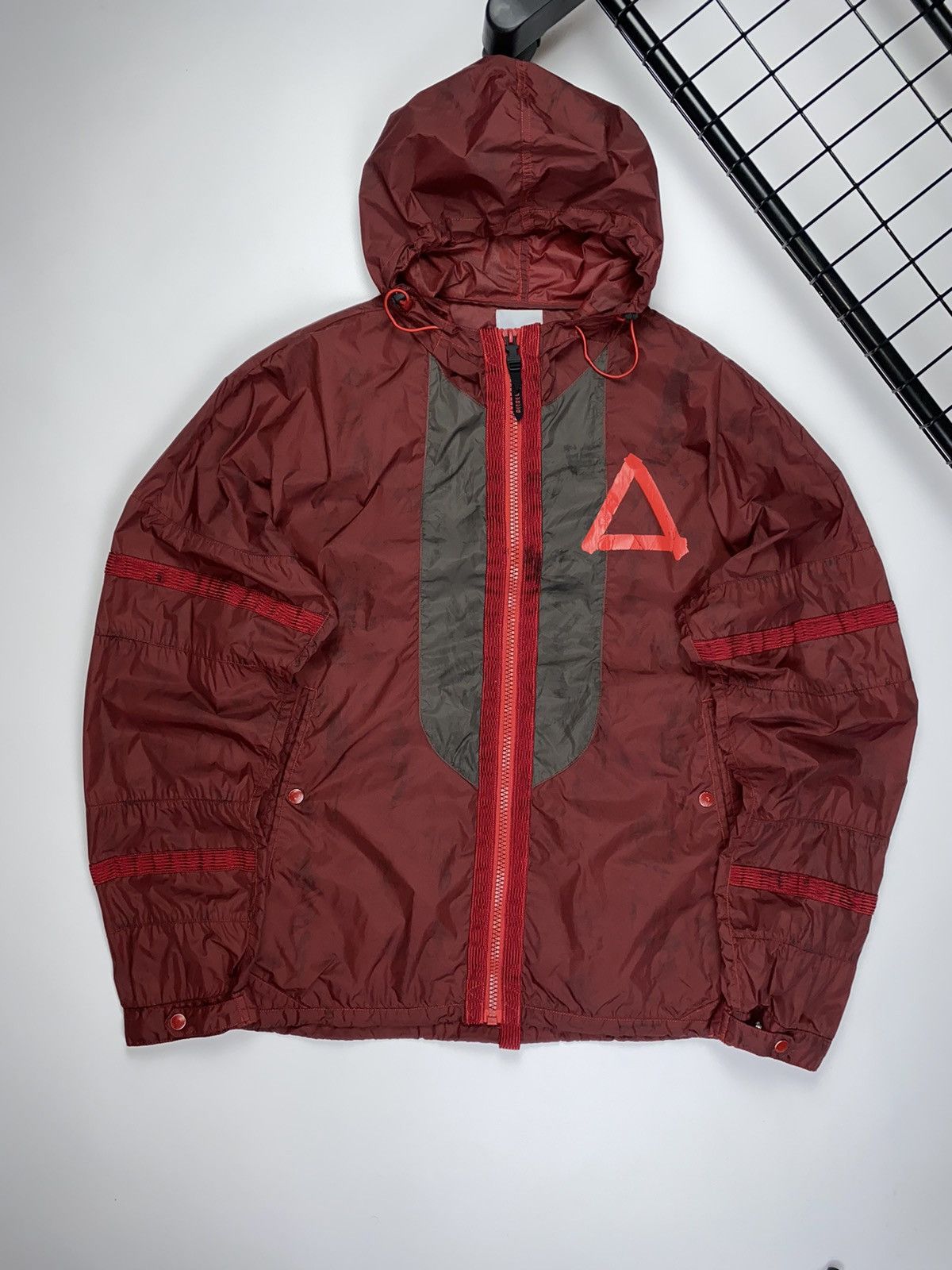 image of Avant Garde x Diesel Fire Rescue Vintage Man Jacket Nylon Red Xl, Men's