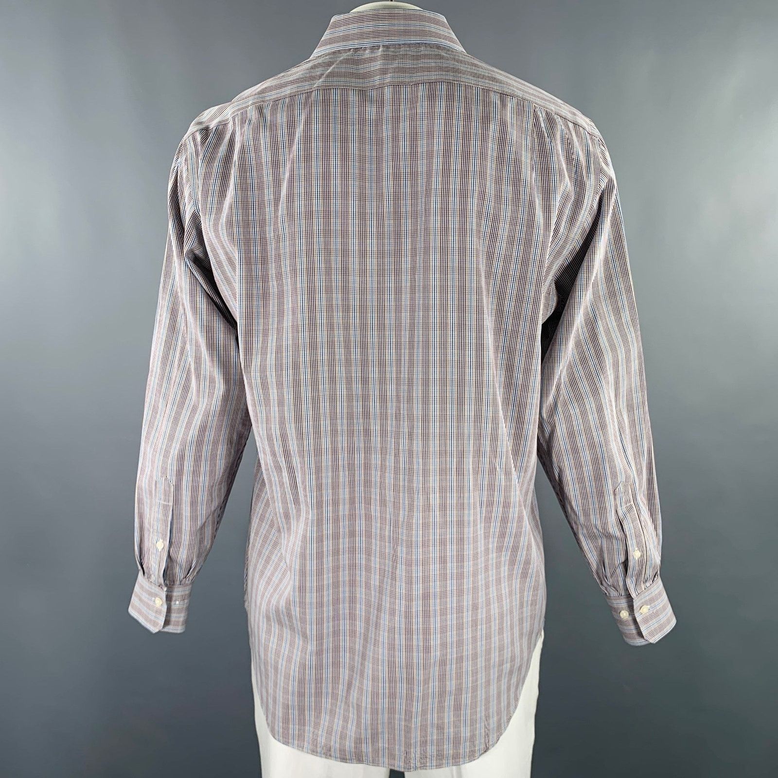 Size XL Multi Color Checkered Cotton Long Sleeve Shirt