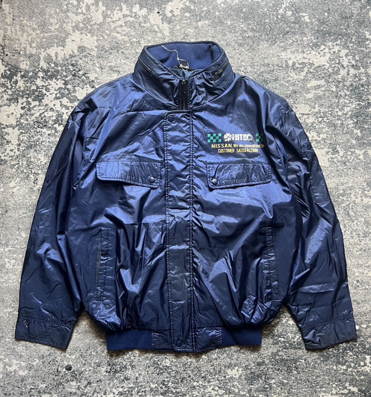 Nissan Vtg Nissan HiTEQ Racing Bomber Jacket Size US L / EU 52-54 / 3 - 2 Thumbnail