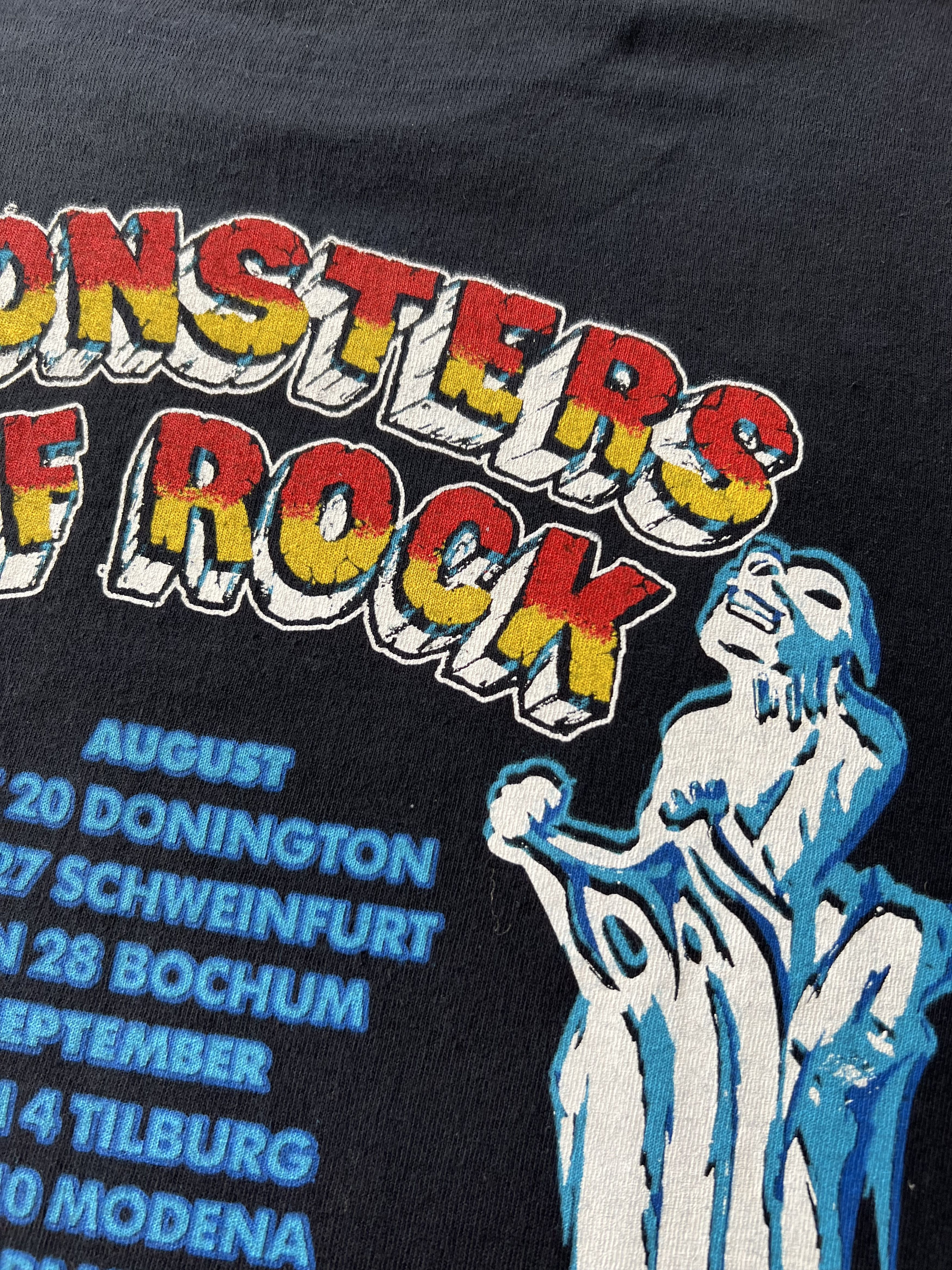 Band Tees Vintage 1988 Monster of Rock Donington Bravado Black T-shirt Size US L / EU 52-54 / 3 - 16 Thumbnail