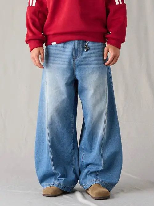 Washed Y2k Denim Jeans Vintage Flared Leg