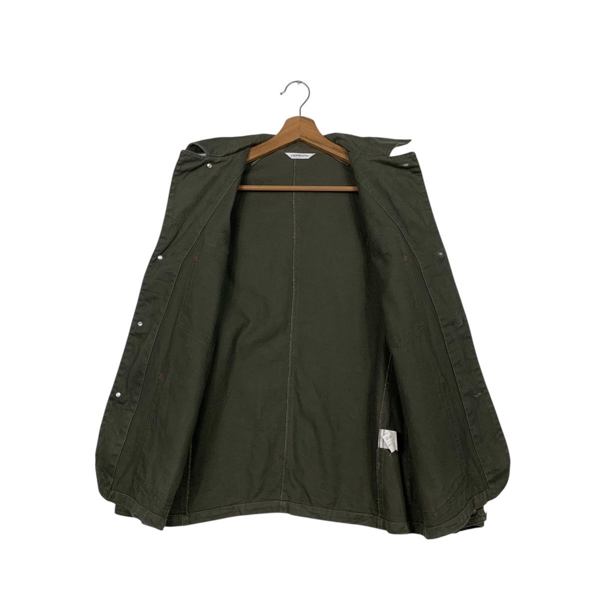 Japan Rags HEPBURN Olive Green Workwear Chore Jacket #2590-C117 Size US M / EU 48-50 / 2 - 13 Thumbnail