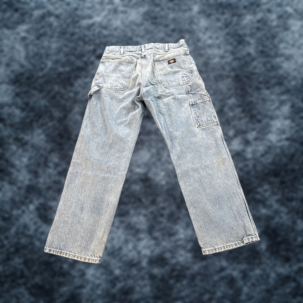 Dickies VINTAGE Dickies Carpenter Jeans 36x30 Blue Distressed Workwear 90s Grunge Skater Mens Jeans Size US 36 / EU 52 - 1 Thumbnail