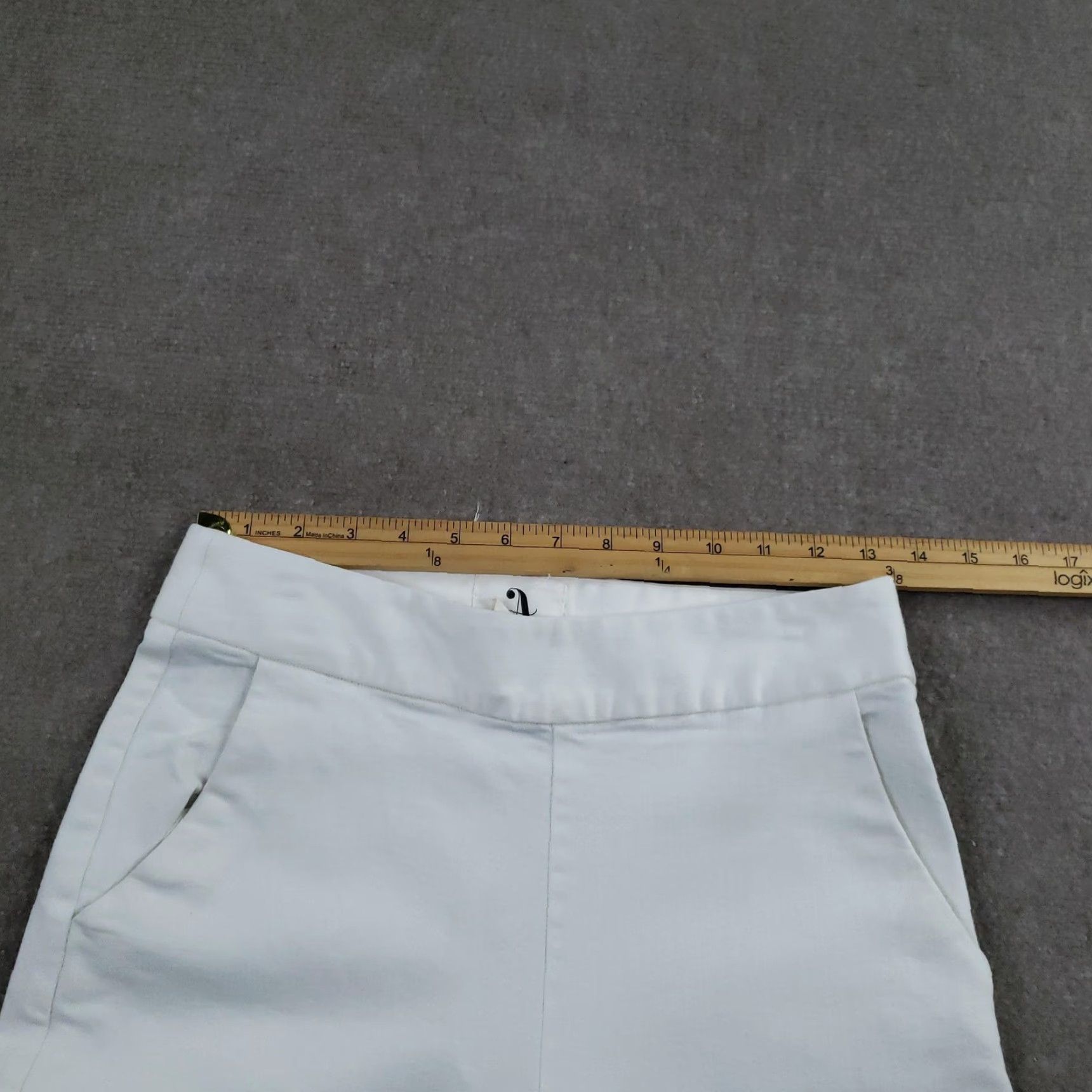 Vintage Amy Kuschel Pants Womens 6 White Wide Leg Cropped Dressy Trousers Made USA Size 28" / US 6 / IT 42 - 6 Thumbnail