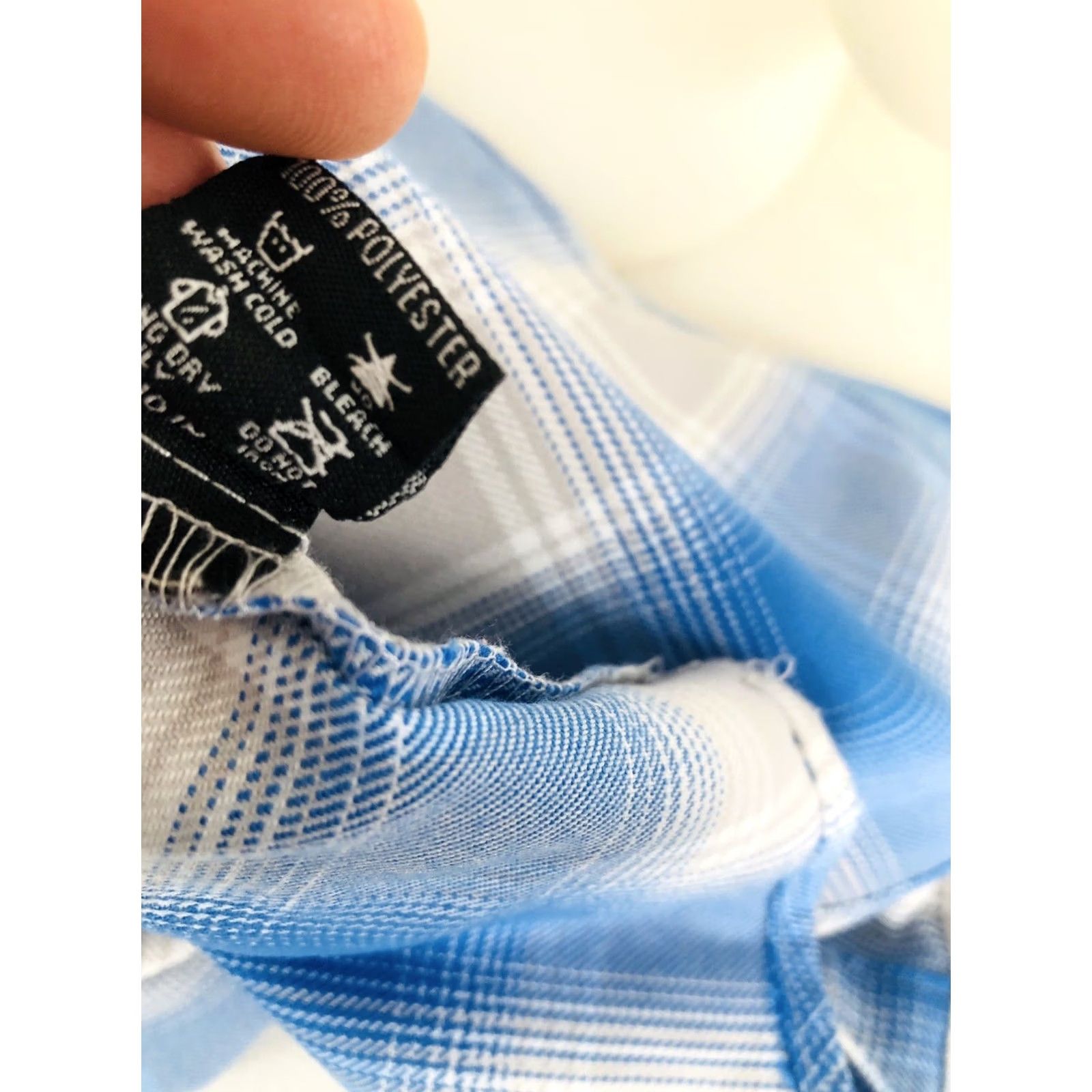 Vintage DIXXON FLANNEL COMPANY - THE PIERSIDE Mens XS Plaid BLUE SNAP Shirt Shirt Mens XS Plaid BLUE Snap Button-Up Flannel - 90s Theme? Size US XS / EU 42 / 0 - 6 Thumbnail