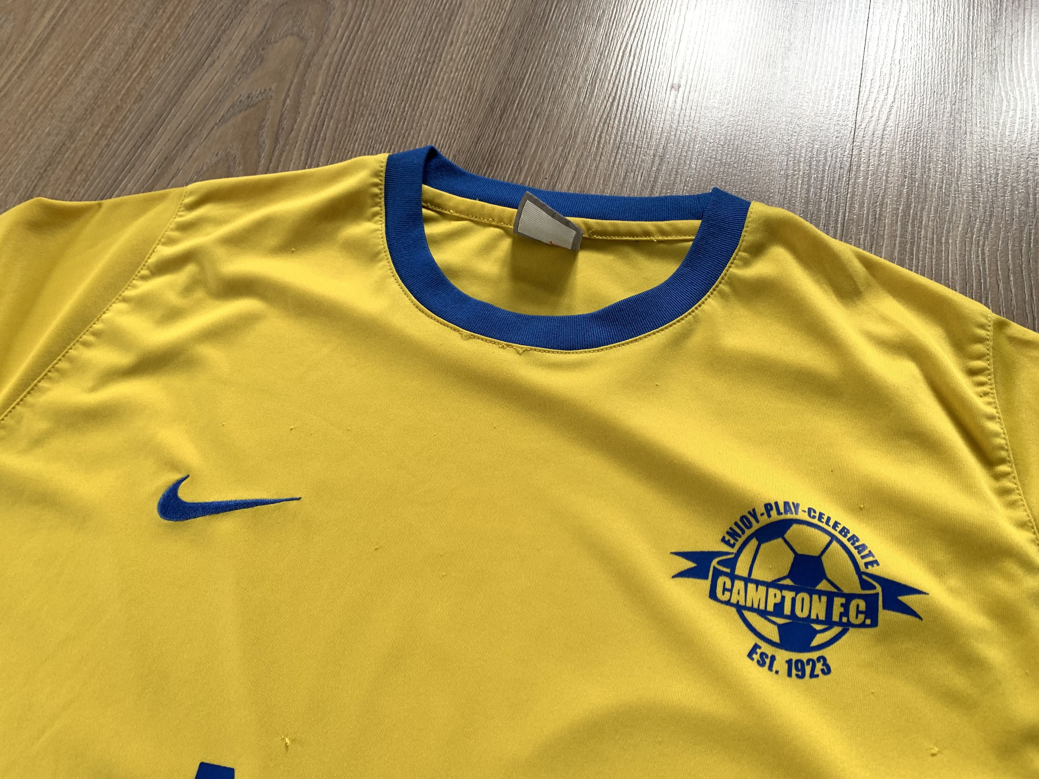 Nike Nike Campton FC Yellow Cotton Long Sleeve Size US XL / EU 56 / 4 - 4 Thumbnail