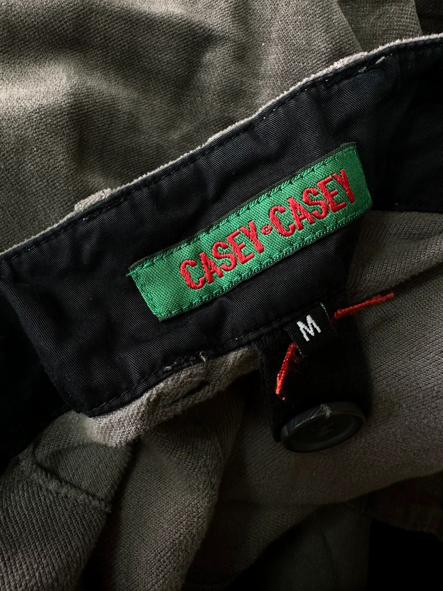 Casey Casey casey casey gray velvet trousers w/ horn buttons waist tie Size US 32 / EU 48 - 6 Thumbnail