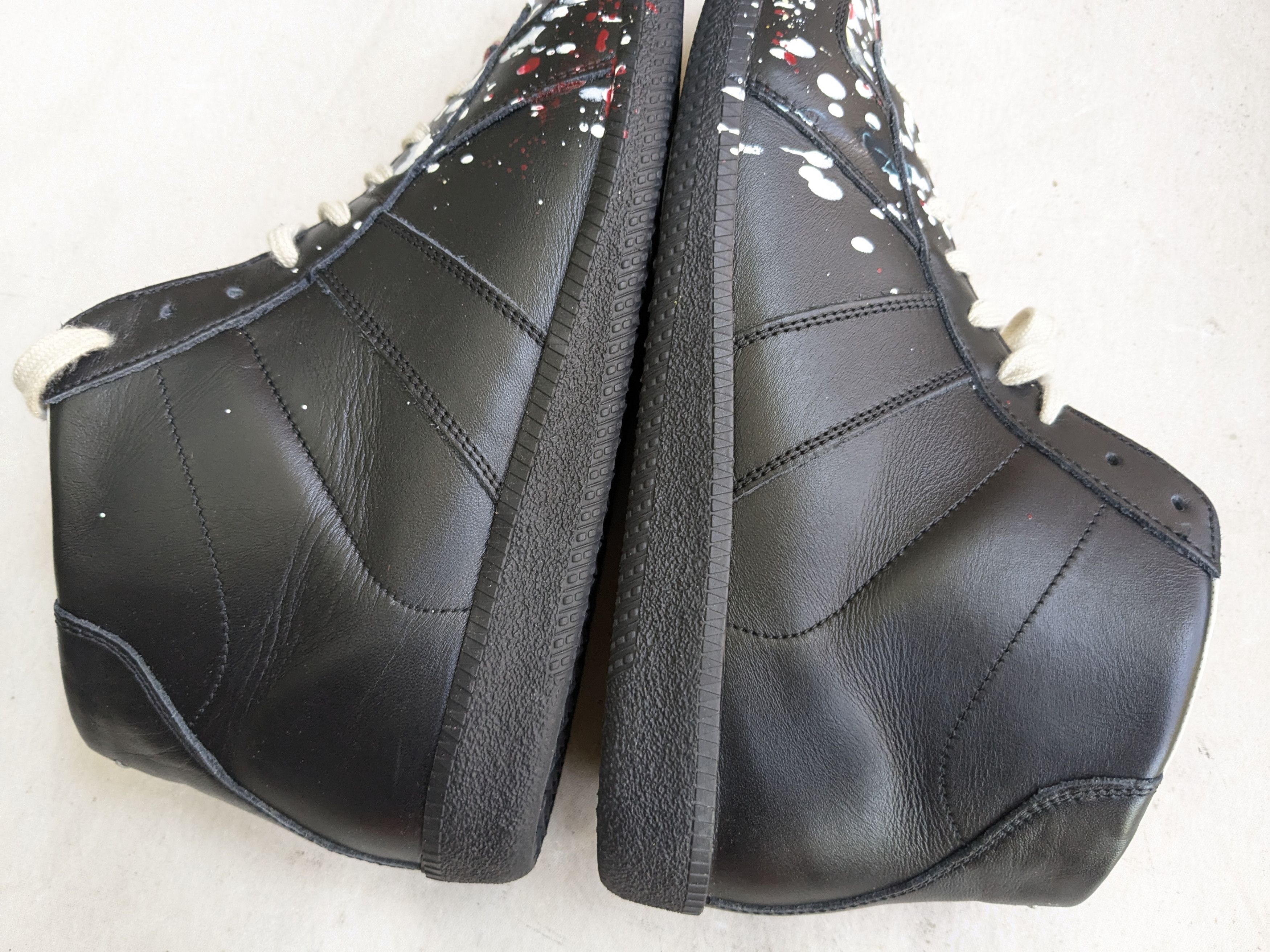 Maison Margiela Maison Margiela GAT Replica Black Paint Splatter 8 41 Size US 8 / EU 41 - 8 Thumbnail