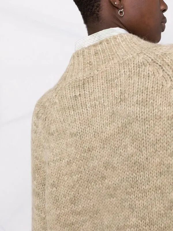 Maison Margiela o1y0625 Mock Neck Sweater in Beige Size M / US 6-8 / IT 42-44 - 3 Thumbnail