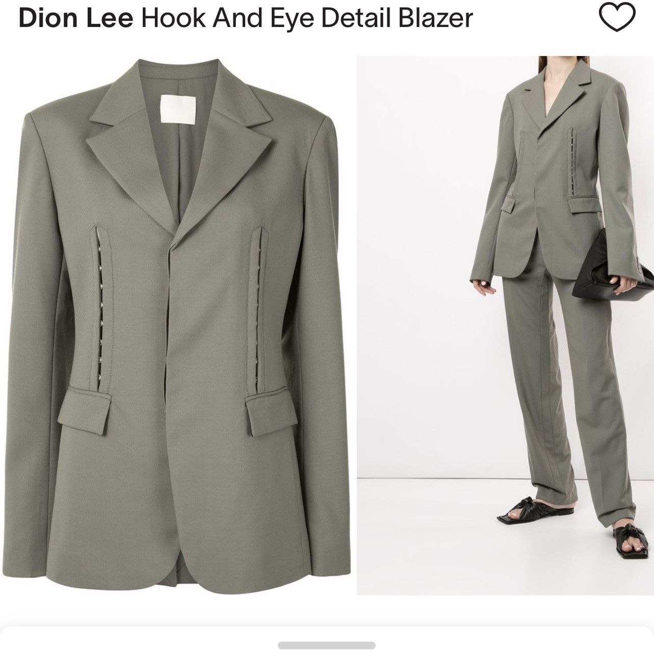 Dion Lee Dion Lee Hook and Eye Detail Blazer – AU M / US 6 / JP 9 Size M / US 6-8 / IT 42-44 - 1 Thumbnail