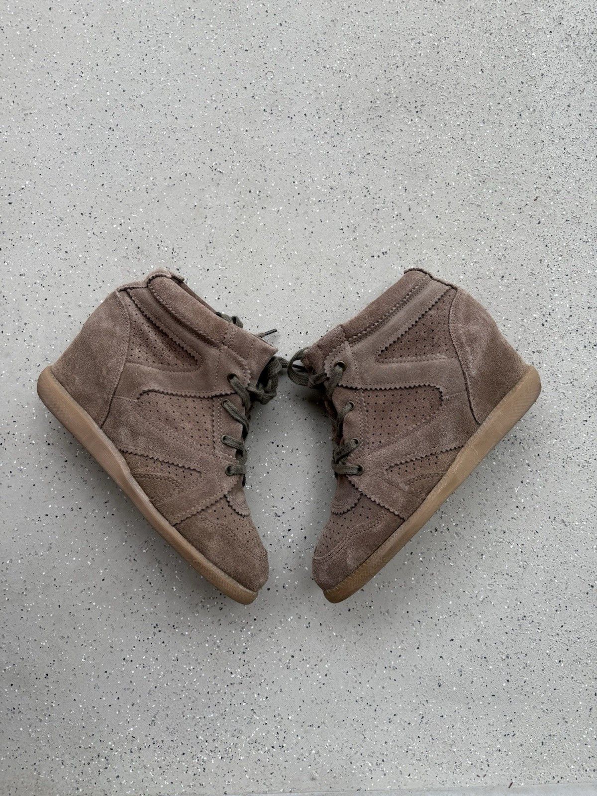 Vintage Manfield womens wedge sneakers suede marant style shoes Size US 10 / IT 40 - 5 Thumbnail