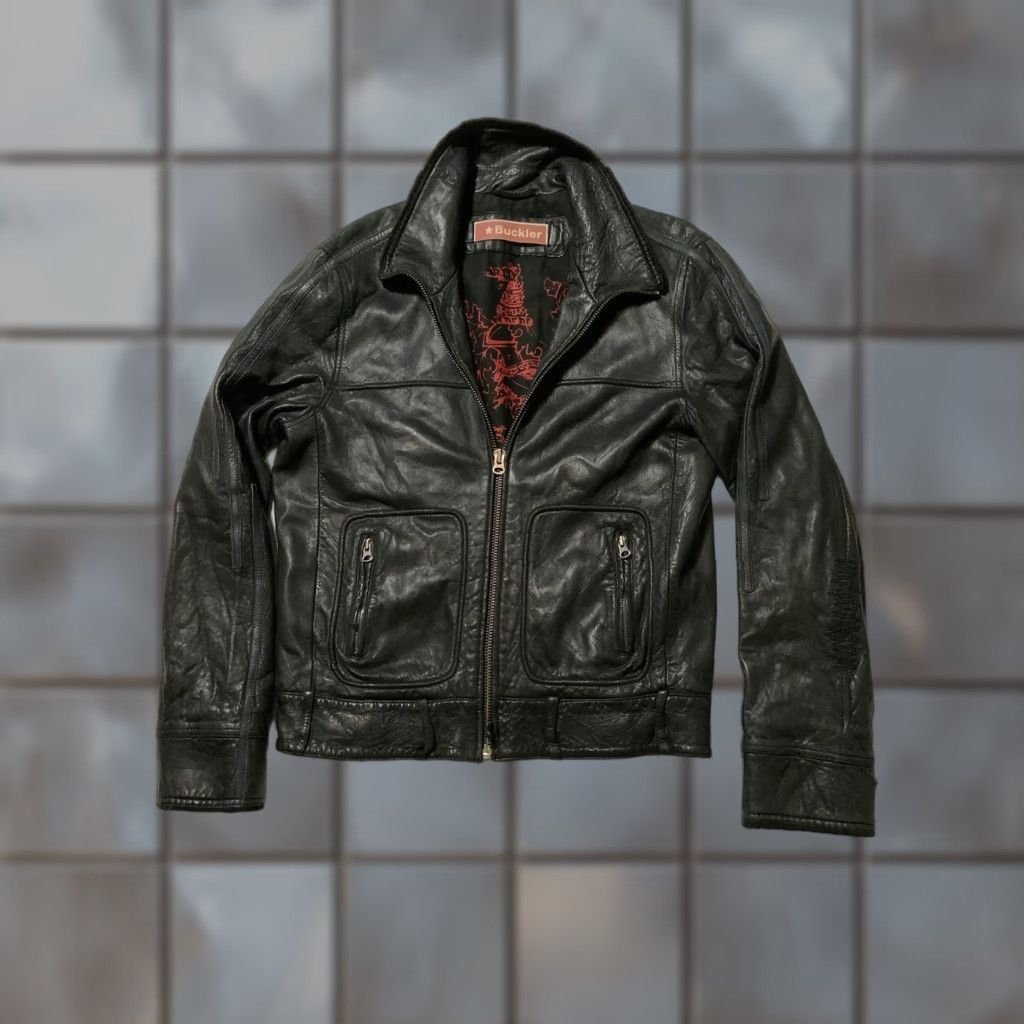 Vintage VINTAGE Andrew Buckler Faithful Unto Death Fidelis Usque Ad Mortem Leather Biker Jacket Mens M Black Leather Motorcycle Jacket Size US M / EU 48-50 / 2 - 1 Thumbnail