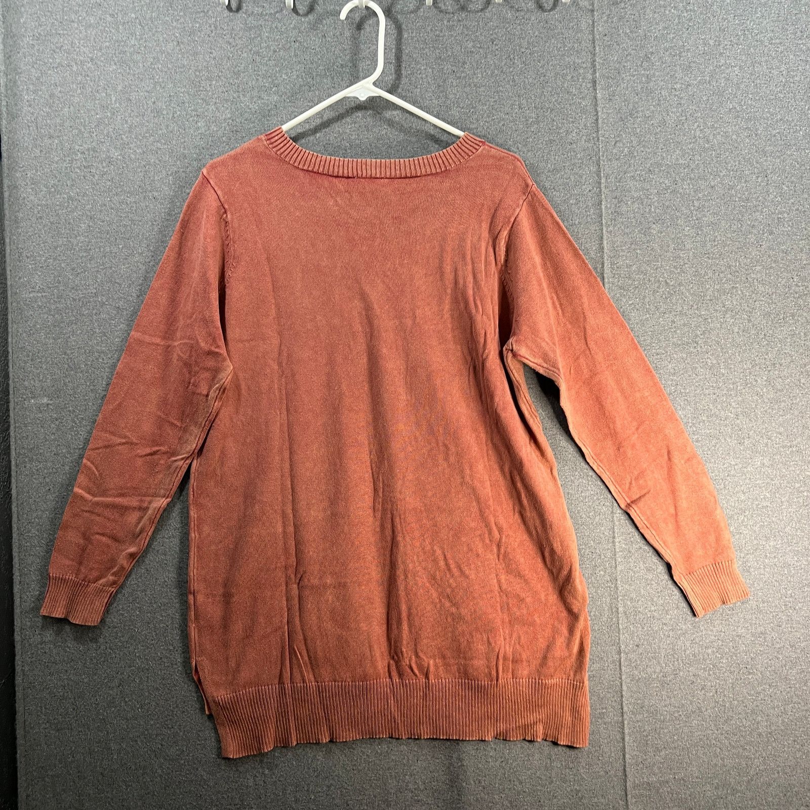 Other LOGO by Lori Goldstein Sun Faded Cotton V-Neck Sweater Size M / US 6-8 / IT 42-44 - 2 Thumbnail