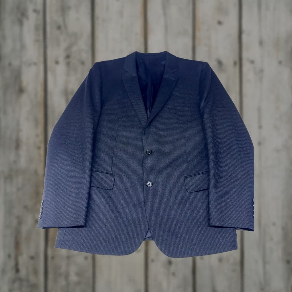 Bonobos Bonobos Blazer Mens 42R Blue Marzotto Striped Italian Wool Coat Jacket Dark Size 42R - 1 Thumbnail