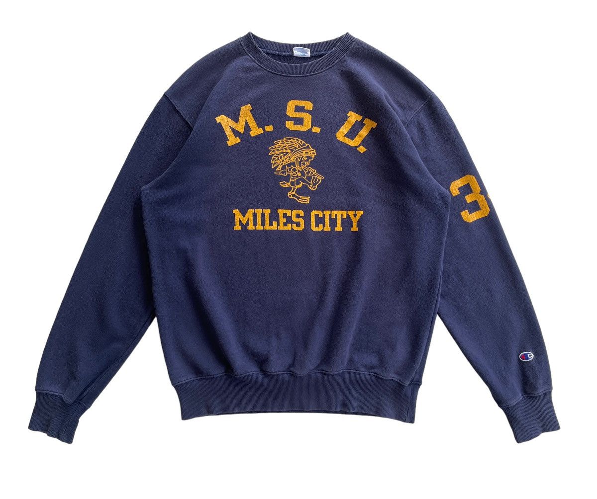 Champion Vintage 90s Champion MSU Miles City Sweatshirt Size US XL / EU 56 / 4 - 2 Thumbnail
