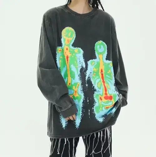 VIBE Harajuku Skeleton Long Sleeve T Shirt Size US L / EU 52-54 / 3 - 3 Thumbnail