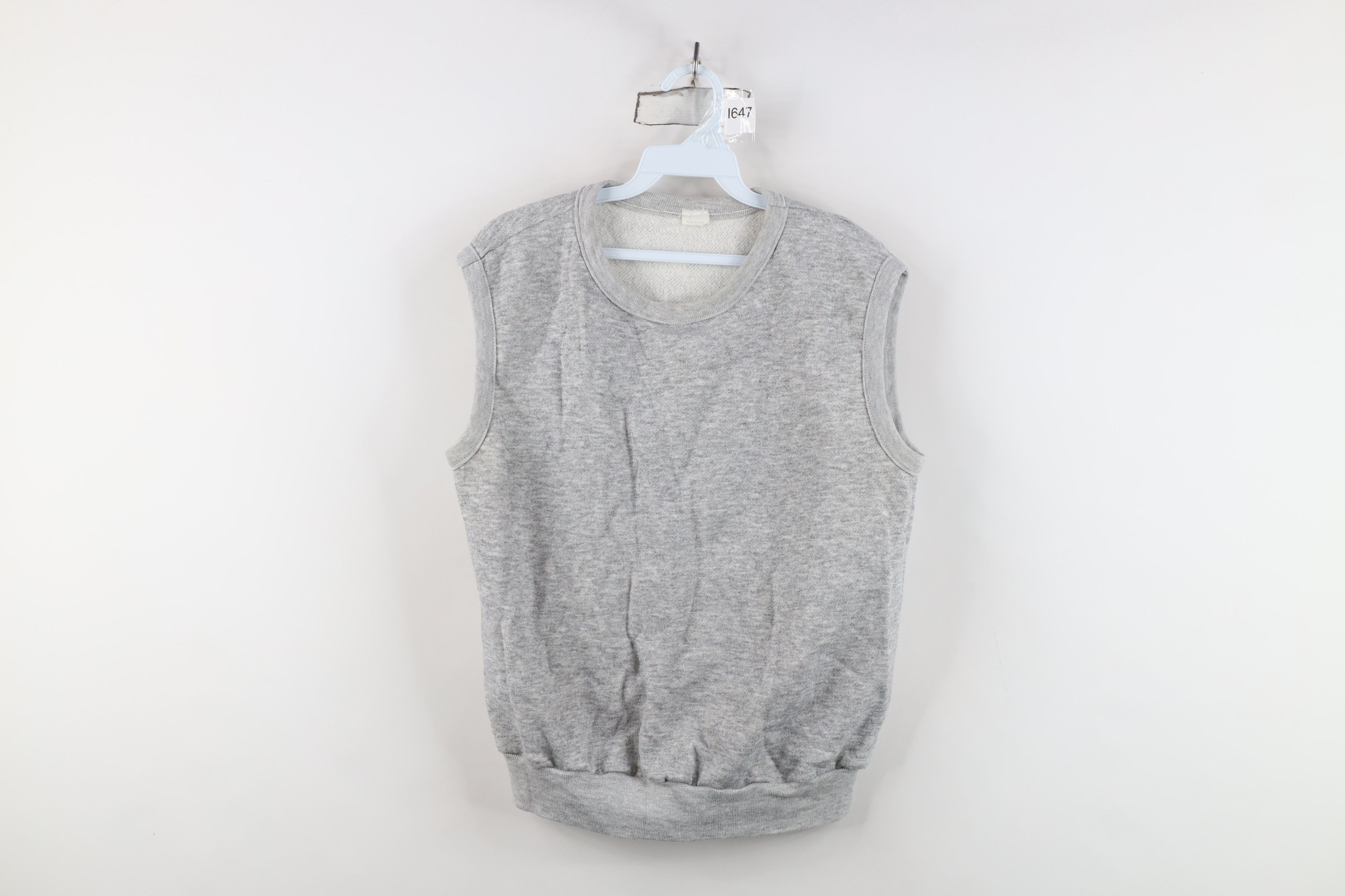Vintage Vintage 70s Streetwear Sleeveless Sweatshirt Gray USA Size US S / EU 44-46 / 1 - 1 Thumbnail