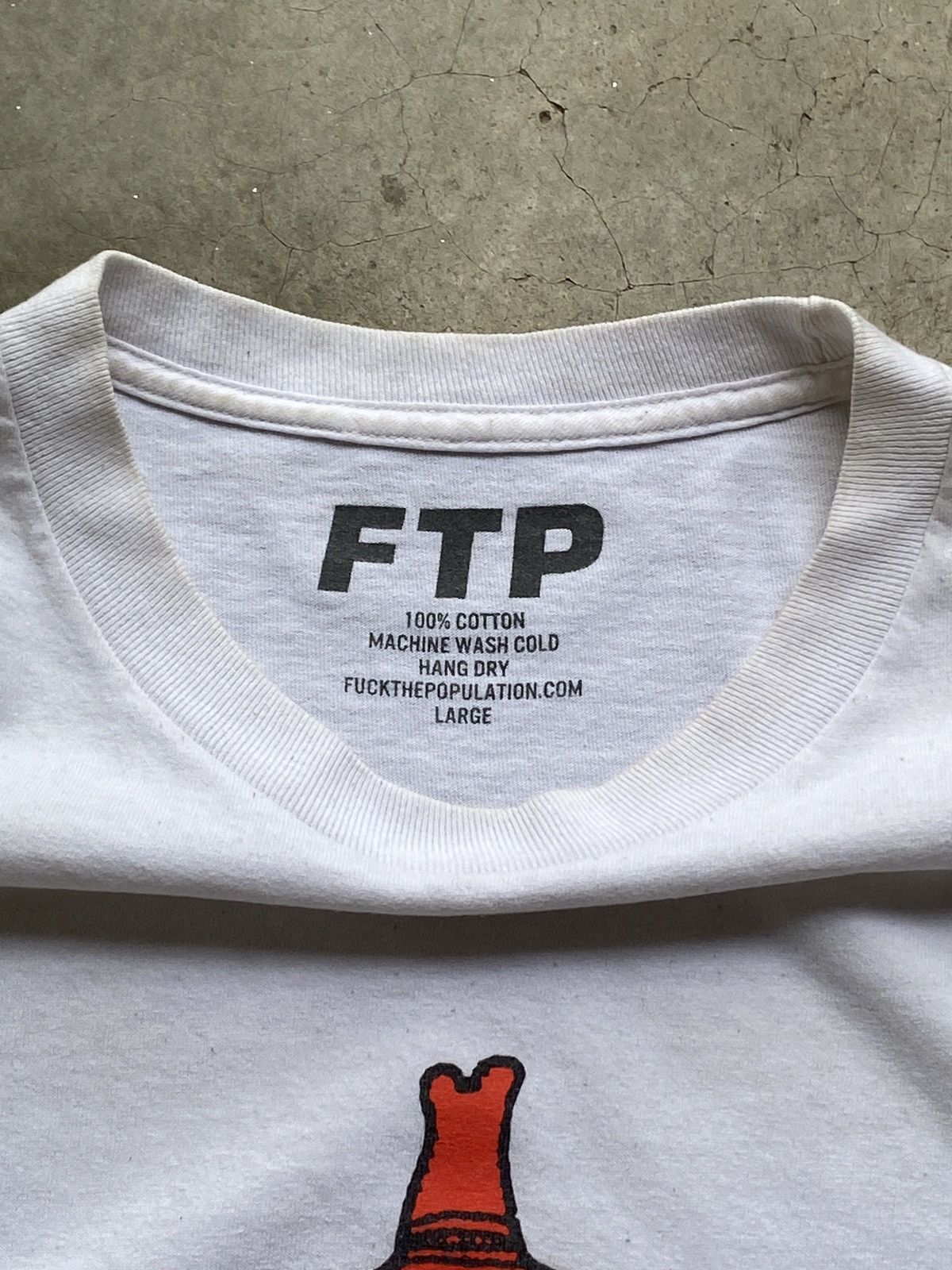 Fuck The Population 2017 Fuck The Population “Spook” Thrashed Tee Size US L / EU 52-54 / 3 - 4 Thumbnail
