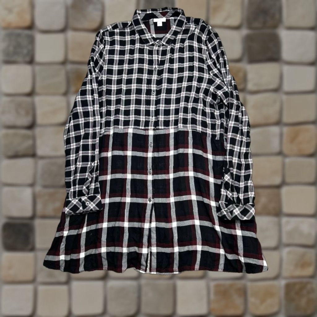 J. Jill J. Jill Shirt Dress Womens Large Multicolor Plaid Button Front Casual Party/Travel Size L / US 10 / IT 46 - 1 Thumbnail
