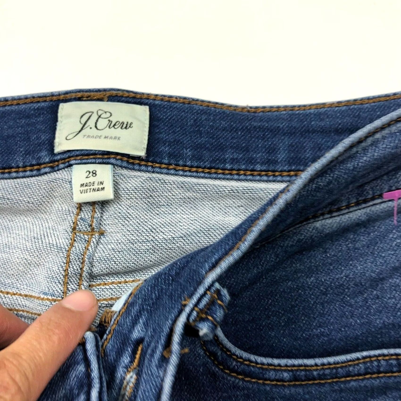 J.Crew VINTAGE J.CREW Skinny Jeans 28 Tag 27L Stretch Denim Women Regular Waist 28 Inseam 27 Width Blue 27 28 Stretch Jeans Size 27" / US 4 / IT 40 - 7 Thumbnail