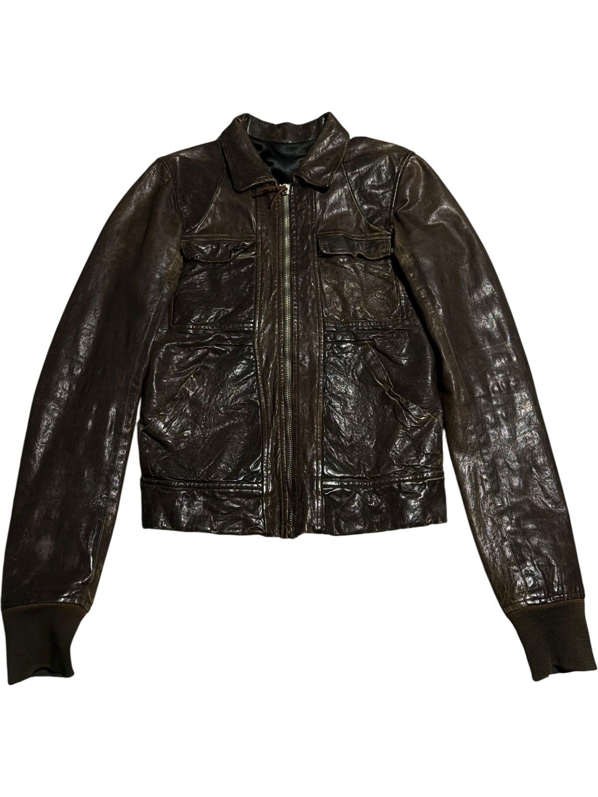 Rick Owens FW08 Rick Owens Stag Leather Jacket Olmar Mirta Bruiser rare Size US S / EU 44-46 / 1 - 2 Thumbnail