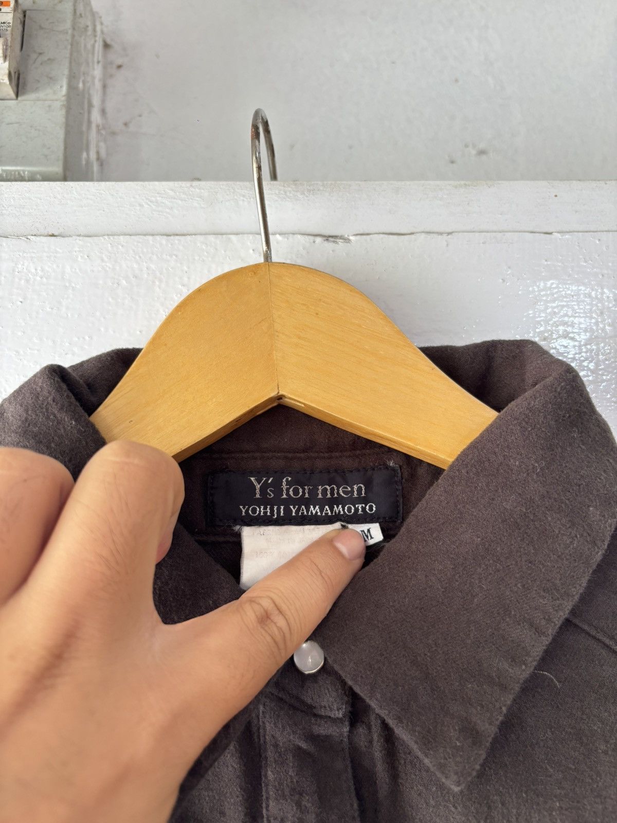 Yohji Yamamoto Vintage Yohji Yamamoto Y’s For Men brown Shirts Size US L / EU 52-54 / 3 - 5 Thumbnail