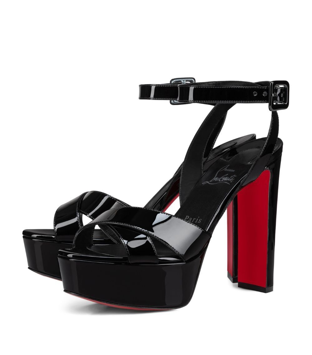 Christian Louboutin oc11z0225 Supra Mariza 130mm Heeled Sandals in Black Size US 10 / IT 40 - 1 Thumbnail