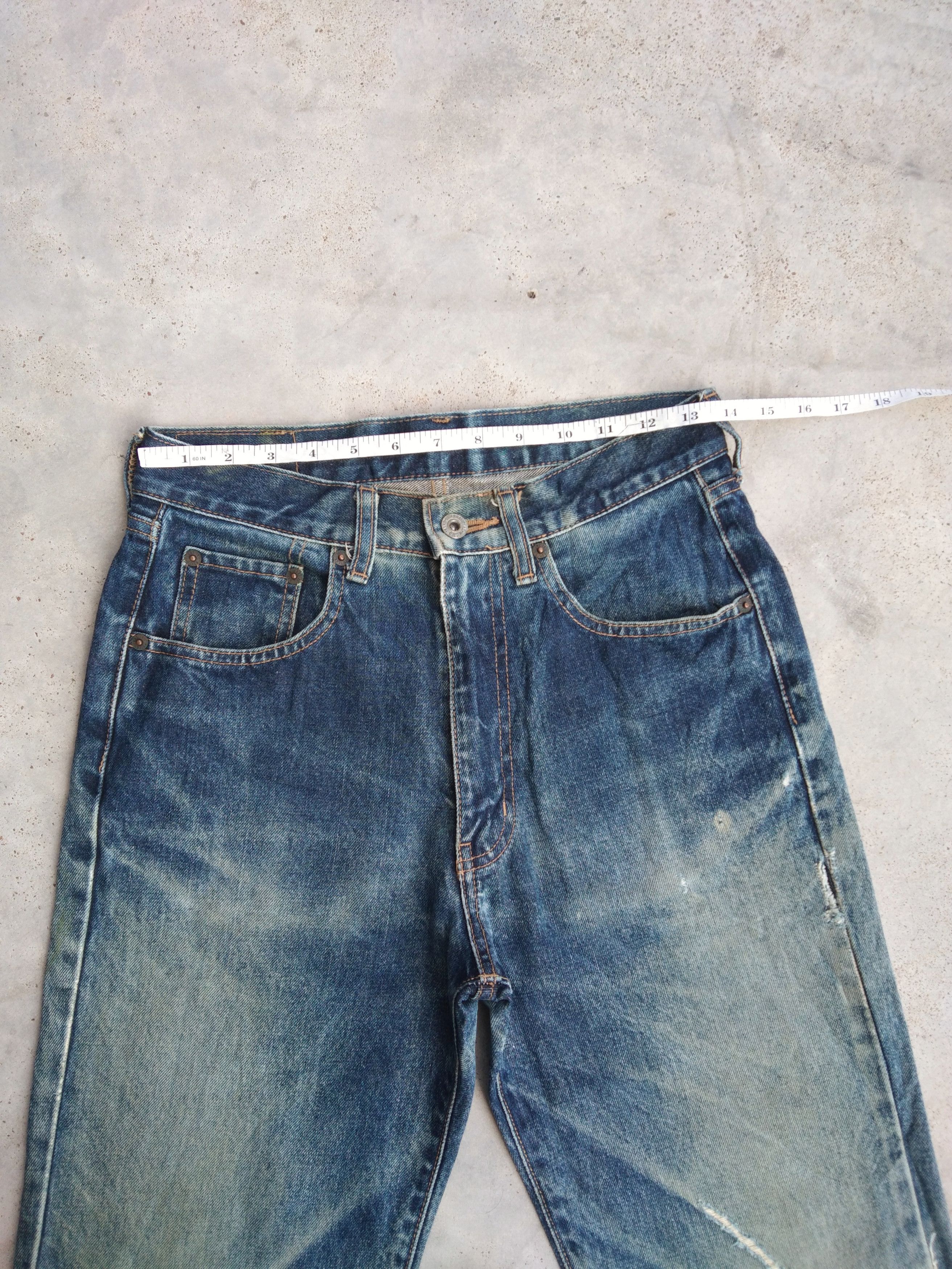 Japanese Brand Vintage Unique Clothing Warehouse Mud Wash Distressed Jeans Size US 27 - 8 Thumbnail