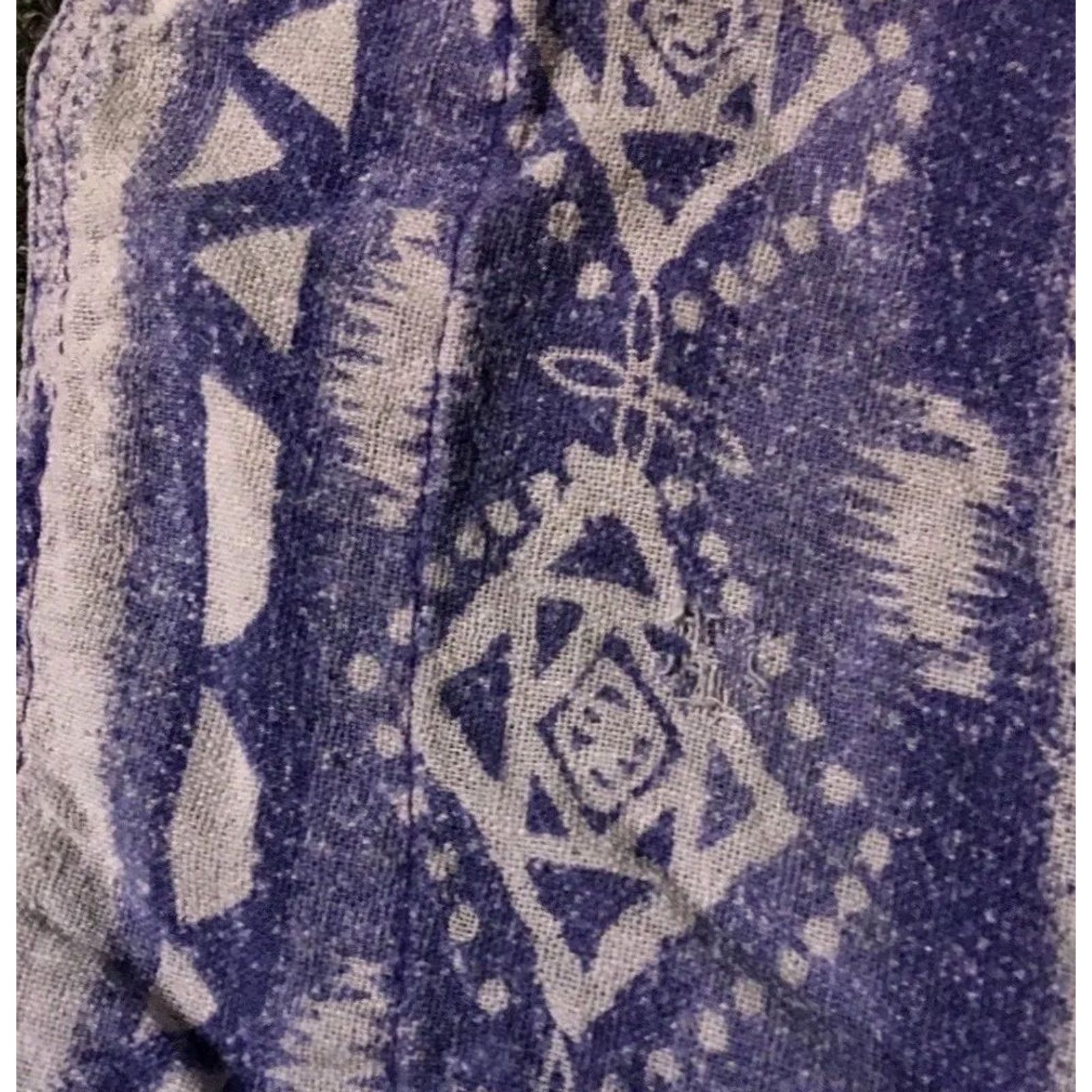 Vintage VINTAGE All Over Print Shirt XL Purple Abstract 90s Boxy Silk Button-Up Women Modern Surf Skate Grunge Vaporwave Decade 90s Size XL / US 12-14 / IT 48-50 - 6 Thumbnail