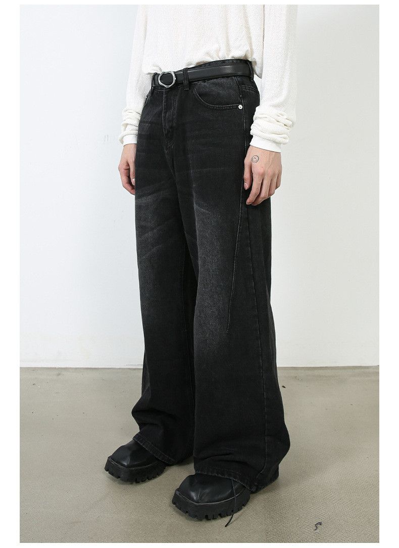 Japanese Brand American retro loose wide-leg distressed jeans for men Size US 32 / EU 48 - 4 Thumbnail