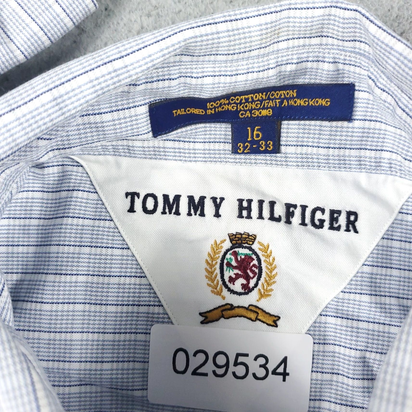 Tommy Hilfiger Tommy Hilfiger Shirt Mens 16 Blue Plaid Button-Down Long Sleeve Size 42R - 6 Thumbnail