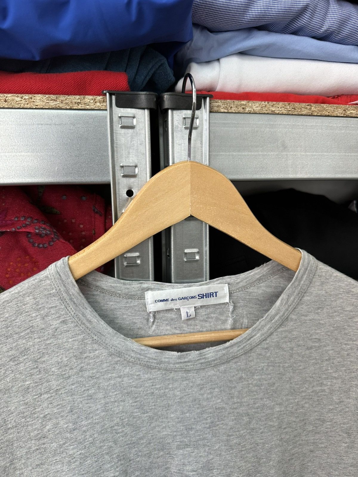 Comme des Garcons SHIRT Comme Des Garçons Shirt Grey T-Shirt Basic Japan Junya Tee Size US L / EU 52-54 / 3 - 8 Thumbnail