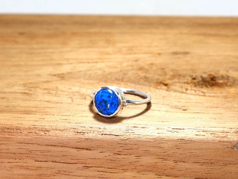 Handmade Handmade Lapis Lazuli Ring: 925 Sterling Silver, Gift idea Size ONE SIZE - 4 Thumbnail