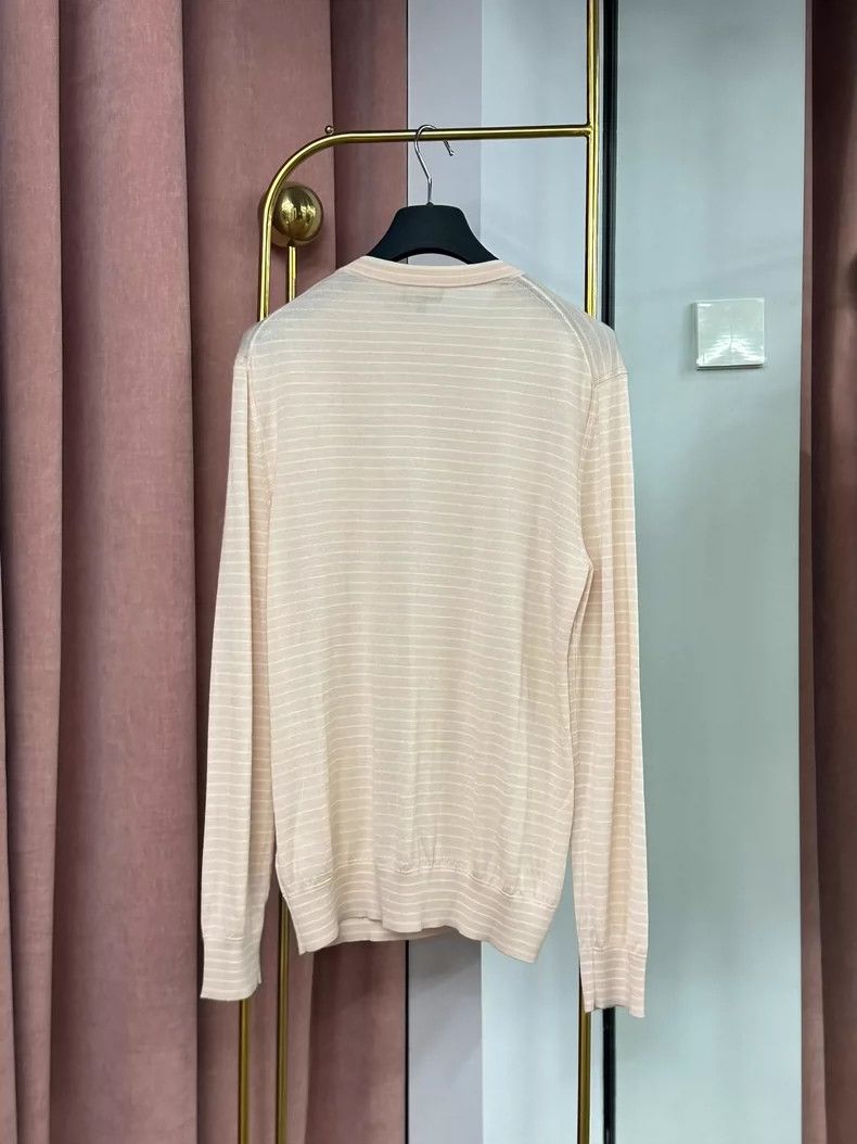 Loro Piana LORO PIANA Pink striped cashmere knit top Size S / US 4 / IT 40 - 4 Thumbnail