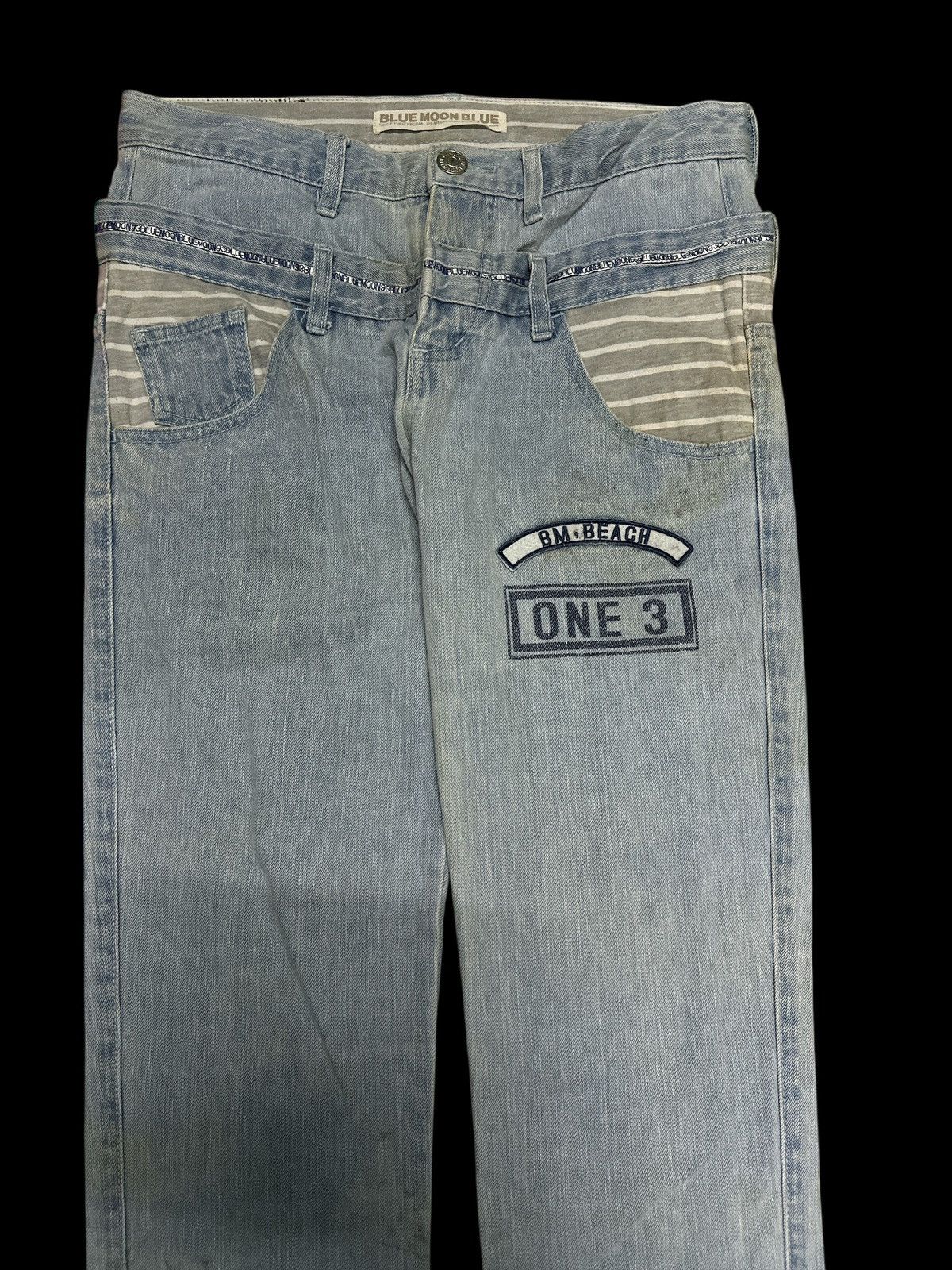 If Six Was Nine Double Waist 💥 Hickory Denim Blue Moon Blue💥 Size US 32 / EU 48 - 2 Thumbnail
